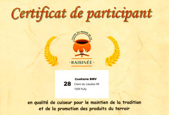 Confrérie du Bien Manger Vaudois - Championnat du Monde de la Raisinée 2025 - Poliez-le-Grand